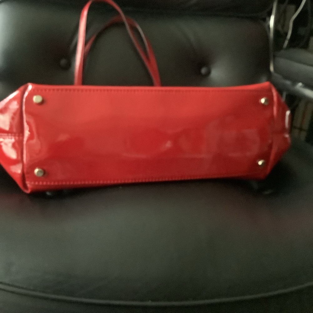 Kate Spade Red Patent Leather Tote Bag - Picture 10 of 12